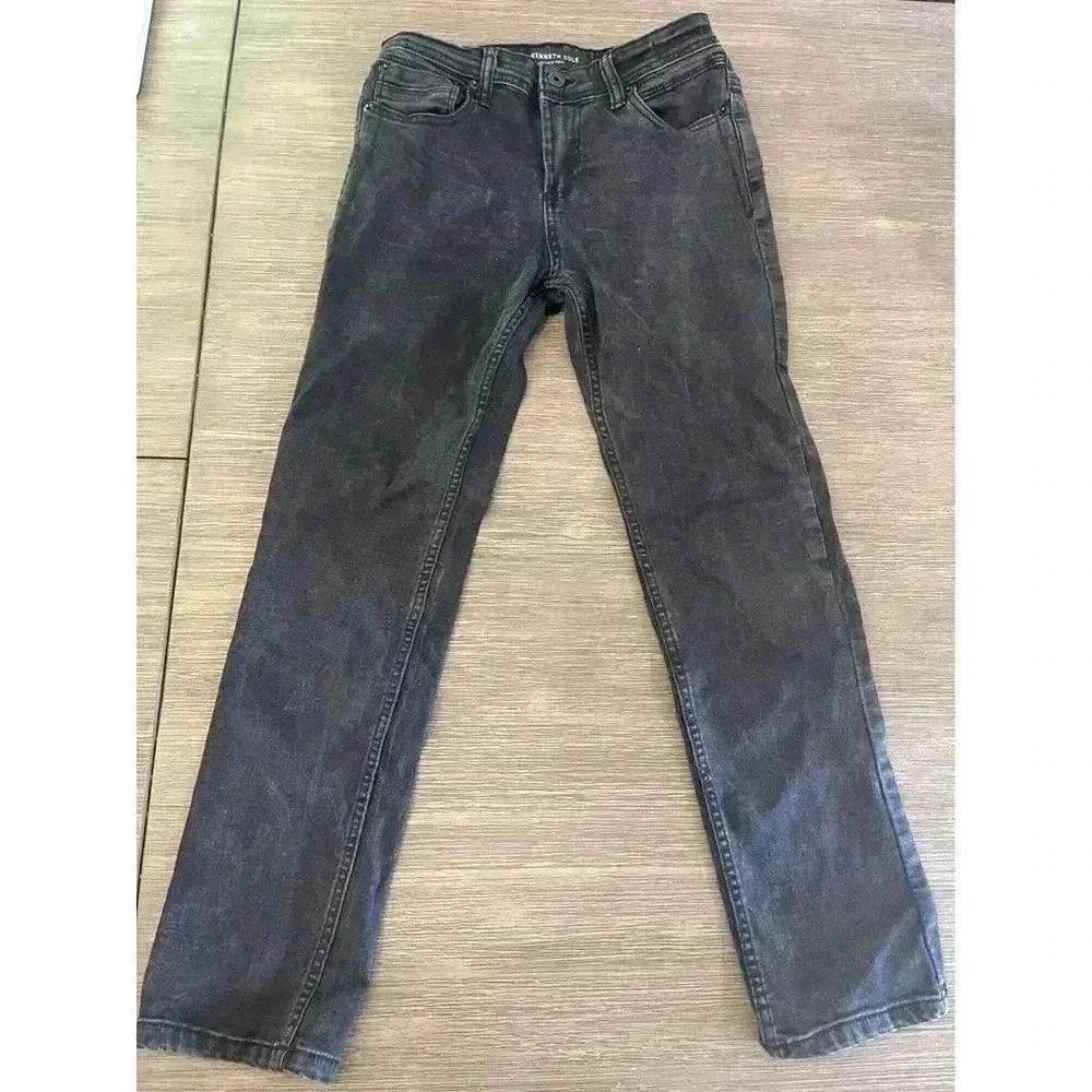 Boys Kenneth Cole Jeans Slim Fit Size 12 Black Color - Picture 1 of 4